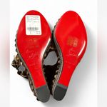 Christian Louboutin  Brown Studded Wedges Photo 3