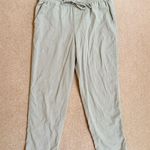 32 Degrees Heat 32 Degrees Sage Green Stretch Linen Blend Ankle Pant Small Photo 1