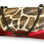 Vintage NEW Miche Jayma Sarah Animal Print Shell & Bag Exotic Preppy Statement Black Photo 0