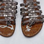 Sam Edelman Gilda Gladiator Sandals Women's Size 7 Silver Metallic Strappy Shoes Photo 3