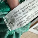 ZARA  Jacquard Ballon Sleeve Knit Green White Floral Ruched Dress Size Large NWT Photo 12