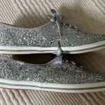 Keds Kate Spade New York Silver Glitter Slip-On Sneaker Shoes Women’s size 7.5 Photo 4