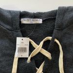 Via Penny Lane Reworked Apparel | The Doors Lace Up Hoodie Sweater Medium Gray Photo 3