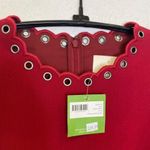 Kate Spade Scallop Grommet Mini Shift Dress Deep Russet Jewel Neck NWT Sz 2 Photo 1