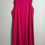 Oh My Gauze! Cold Shoulder Maxi Dress Women's 1X Pink Slit Beach Coastal Travel Photo 2