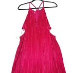 BCBGeneration  Hot Pink Pleated Cutout Halter Maxi Dress Women’s Size 6 Photo 4