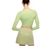 Aritzia  Sun-deh Green Pleated Barbarella Mini Skirt size 6 Photo 2