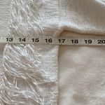 Michael Kors Michael White Short Sleeve Fringe Sweater XS Photo 4