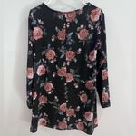 Forever 21 Long sleeve black floral mini dress size medium Photo 4