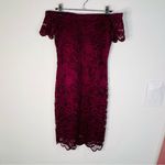 Ambiance Burgandy Lace Off the Shoulder Dress Effortless Elegance Size Small Photo 1