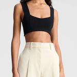 ALC Frank A.L.C Jordana Bra in Black Medium New Womens Cropped Tank Top Photo 0
