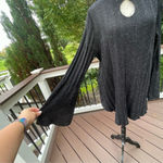 Style & Co . black cutout swing turtleneck cotton blend sweater pleated dress XL Photo 4