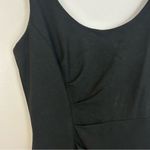 Milly Black Ruched Sleeveless Sheath Midi Dress Size Large Photo 3