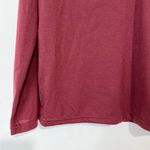 Women’s Long Sleeve Quarter Snap Down Pocket Henley Maroon Size Large NWOT Red Photo 2