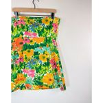 With Jean Womens Dress Green Lala Splice Floral Mini Strapless Tube Boho Large Photo 6