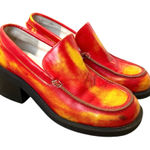 Steve Madden RARE Vintage Y2K  Heat Map Chunky Platform Leather Loafers Size 8 Photo 0