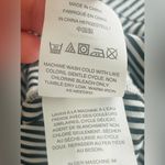 J.Crew  Funnel Neck Striped Shirt Size 6 Black White Shoulder Buttons Poplin Photo 9