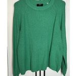 Tahari Womens Green Crew Neck Long Sleeve Sweater Knit Size XL RUNS SMALL Medium Photo 1