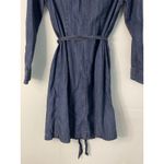 Talbots  Petites Denim Jean Shirt Dress Belted Long Sleeve Blue Size 2P Photo 6