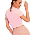 🆕Baby Angel Crop Top Tee Shirt Pink Size L Photo 3