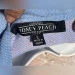 Honey peach boutique checkered printed cardigan sweater Blue Size L Photo 8