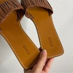 STAUD  Sandals Nina Ruched Leather Brown Slip On Shoes Size 6 Photo 4