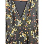 Free People Lilou Dress XS Black Floral Flare Sleeves Mini V Neck Boho Photo 3