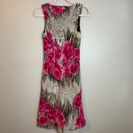 EXPRESS Vtg  Dress Sz M Y2K 90s Coquette Fairy Pink Floral Midi Slip Brown Zebra Photo 6