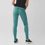 Lululemon Workout Leggings wunder under cotton womens Green (size 4) athleisure Photo 4