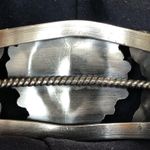 Navajo Indian 70 grams Sterling Silver Turquoise Cluster Bracelet Signed Photo 9