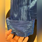 J.R Night By Cailiendo Blue Satin Rhinestone Buttons. Sheer Cuffed Sleeves Sz 8 Photo 4