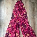 Free People  Luca Jumpsuit XS Boho Wide Leg Backless Floral Festival Romper  Photo 3