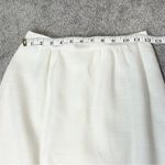 Vintage Women's High Waisted Ivory White Knee Length Skirt Size 6 Photo 7