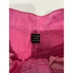 SheIn  Pink‎ Wide Leg Jeans High Waist Frayed Hem Raw Edge Size 25 Cotton Photo 6