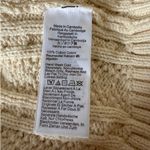 J.Crew  Cable-knit Puff-sleeve Crewneck Sweater in Vintage White Size Large Photo 5