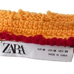 ZARA  Crochet Multicolor Open Neck Pink Blue Granny Romper medium Photo 1