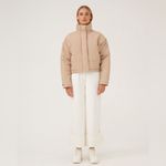 The Fifth Label Remake Puffer Tan Cropped Jacket Boxy XS Photo 1