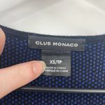 Club Monaco Fit & Flare Mini Sweater Dress Knit Polka Dot Long Sleeve XS Photo 3