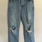 We The Free Women’s Light Wash Distressed Straight Leg Mom Jeans Size 25 Photo 0