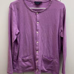 Ralph Lauren  Vintage Purple Cardigan 100% Cotton  Women’s XL Photo 0