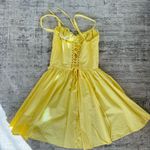 Beginning Boutique  Mini Yellow Corset Dress Photo 3