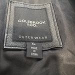 Colebrook Women's XL Black Leather Classic Mid Length Lined Coat Jacket. Photo 6