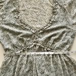 Allison & Kelly Nwt  Floral Long Sleeve Dress Size M Sage Color Ruffle Trim Photo 13