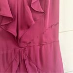 Parker  Black Rosie Silk Maxi Ruffle Maroon Dress Photo 12