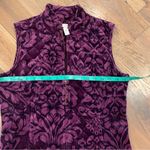 Charter Club  Woman Purple & Black Floral Velour Quilted Vest Size Petite… Photo 7