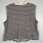 Nation Ltd  Collins Crewneck Muscle Tank Womens L City Stripe Black Cream Photo 2