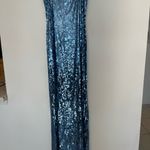 Reformation  Elise Knit Blue Sequin Dress Size Medium NWT Photo 6