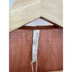 ZARA  Top Women XS NWT Orange Pink Sheer Boho Babydoll Tie Slit Side Cotton Photo 3