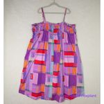 Eloquii Eloqui Shift Dress Smocked Bodice Empire Gathered Color Block Midi plus size 26 Photo 3