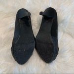 Michaelangelo  size 8 m black‎ heels pumps with sparkly accent at toes peep toe Photo 6